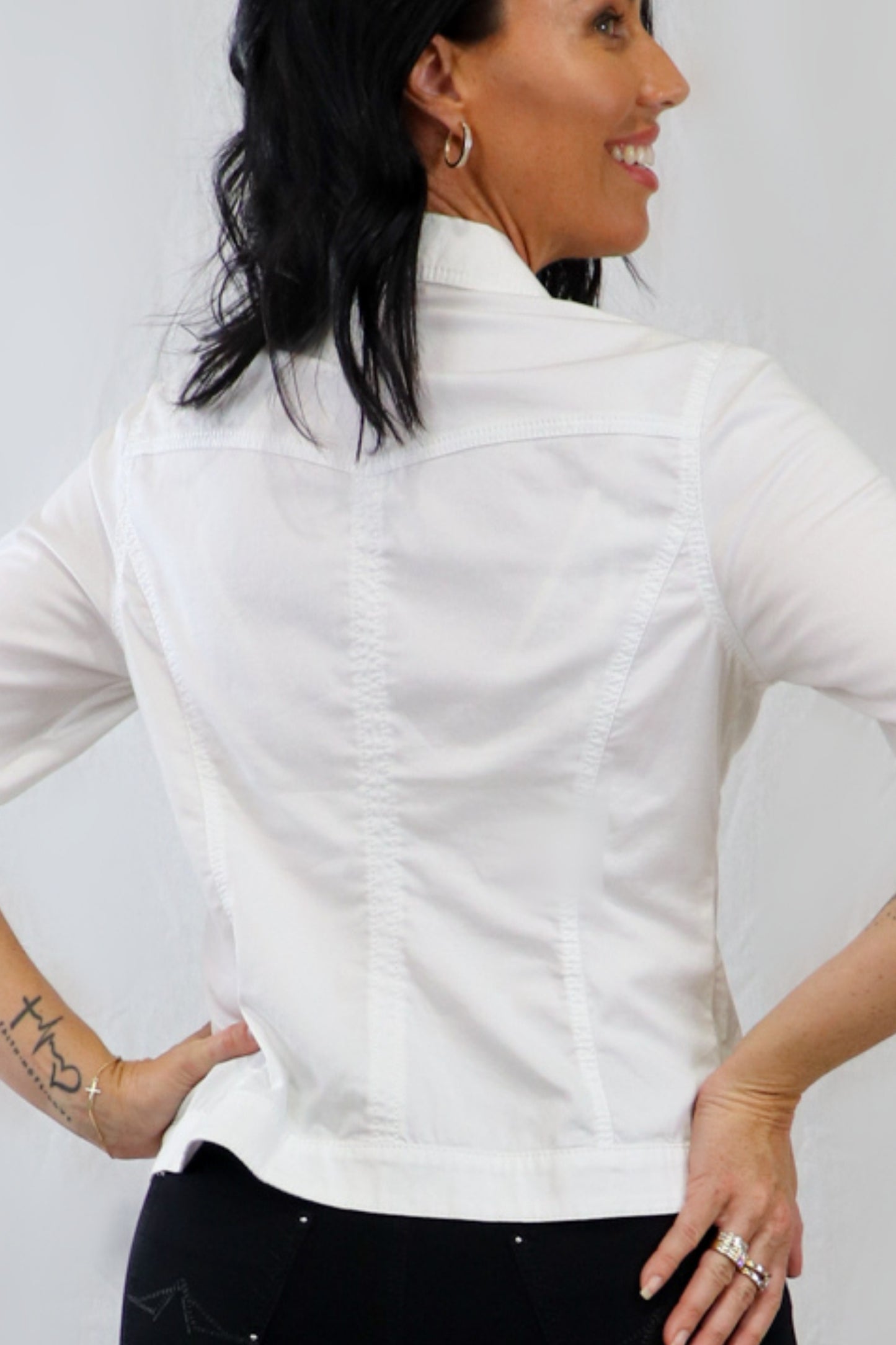 Peak Stitch Jacket - White
