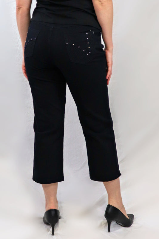 Cross Stitch Capri - Black
