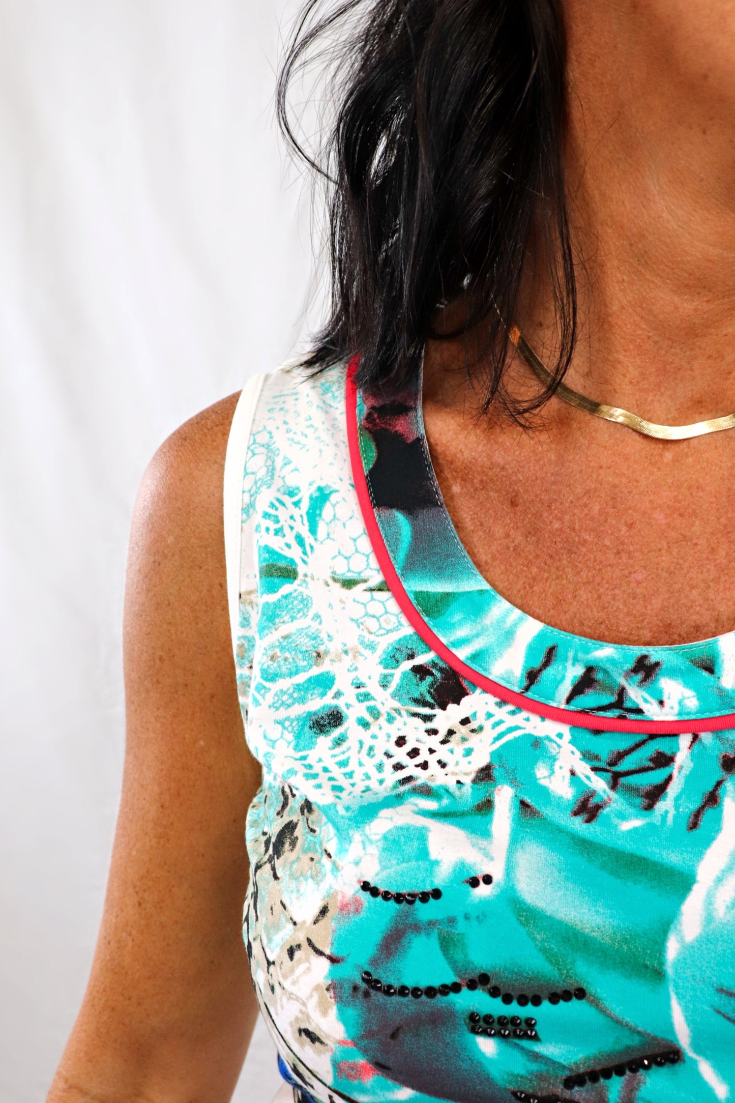 Print Cami - Aqua
