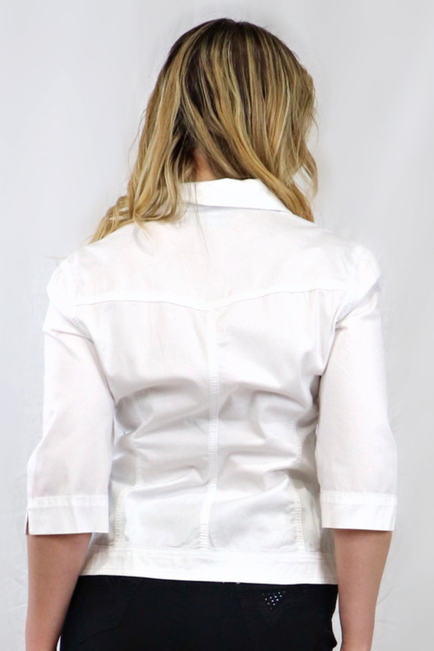 Cross Stitch Bling Jacket - White