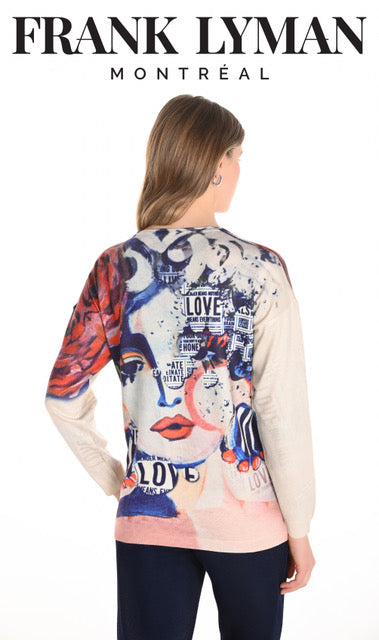 Frank Lyman Graphic Print Knit Top