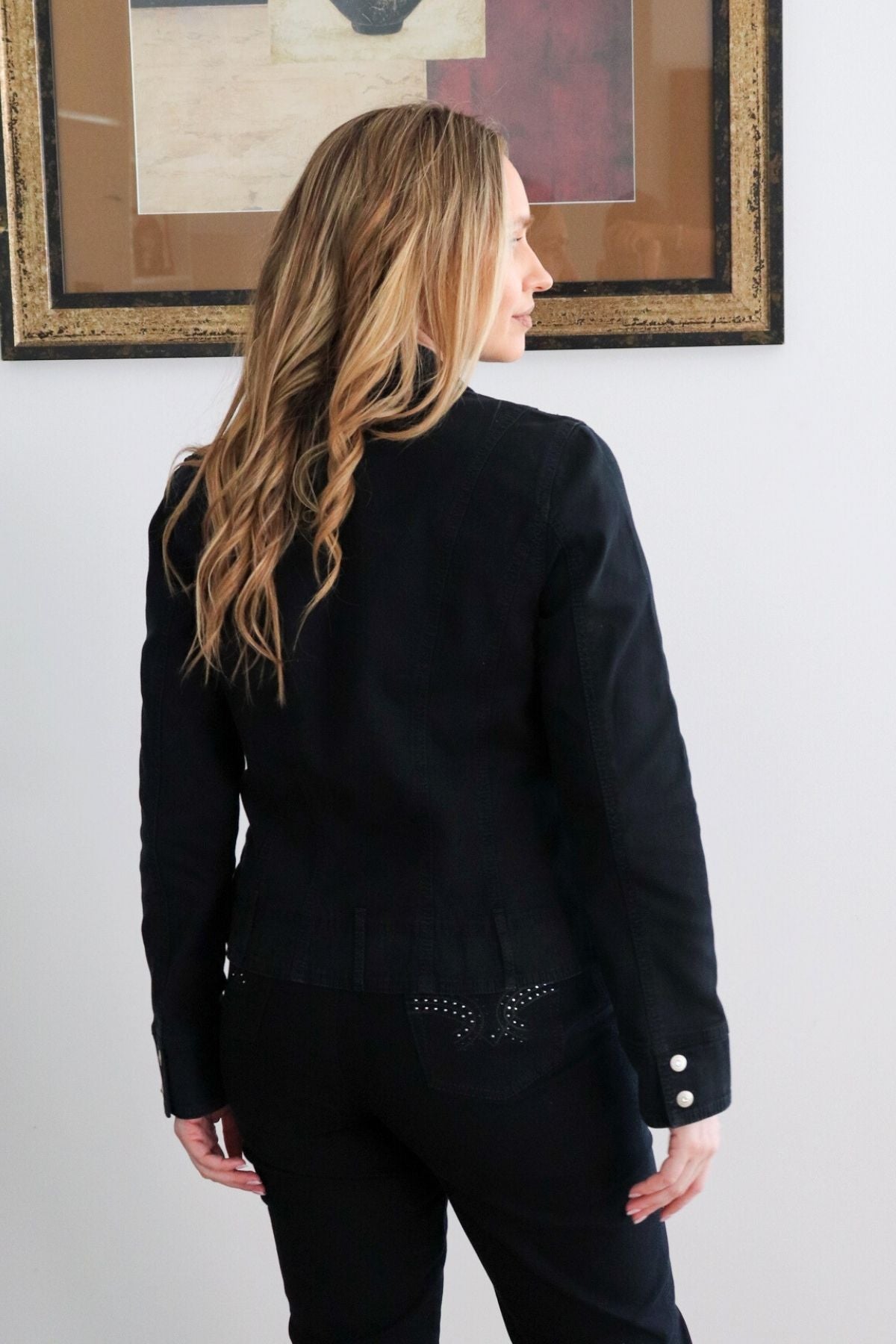 Bling Swirl Pocket Jeans - Black