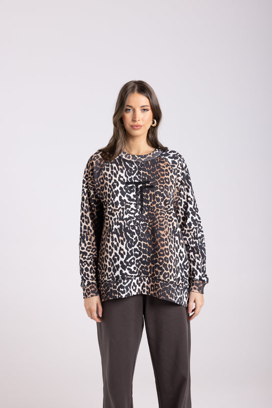 Two T's Sweater - Animal Print
