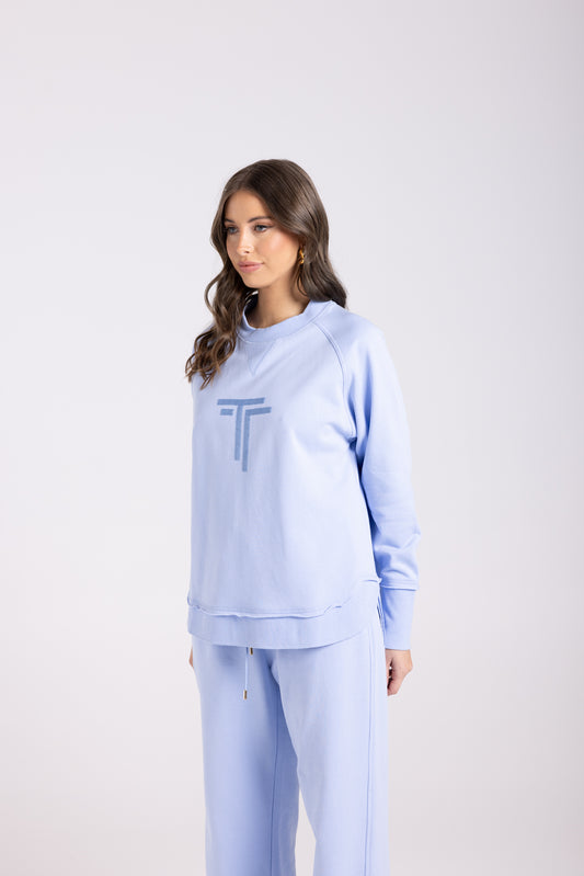 Two T's Sweater - Powder Blue