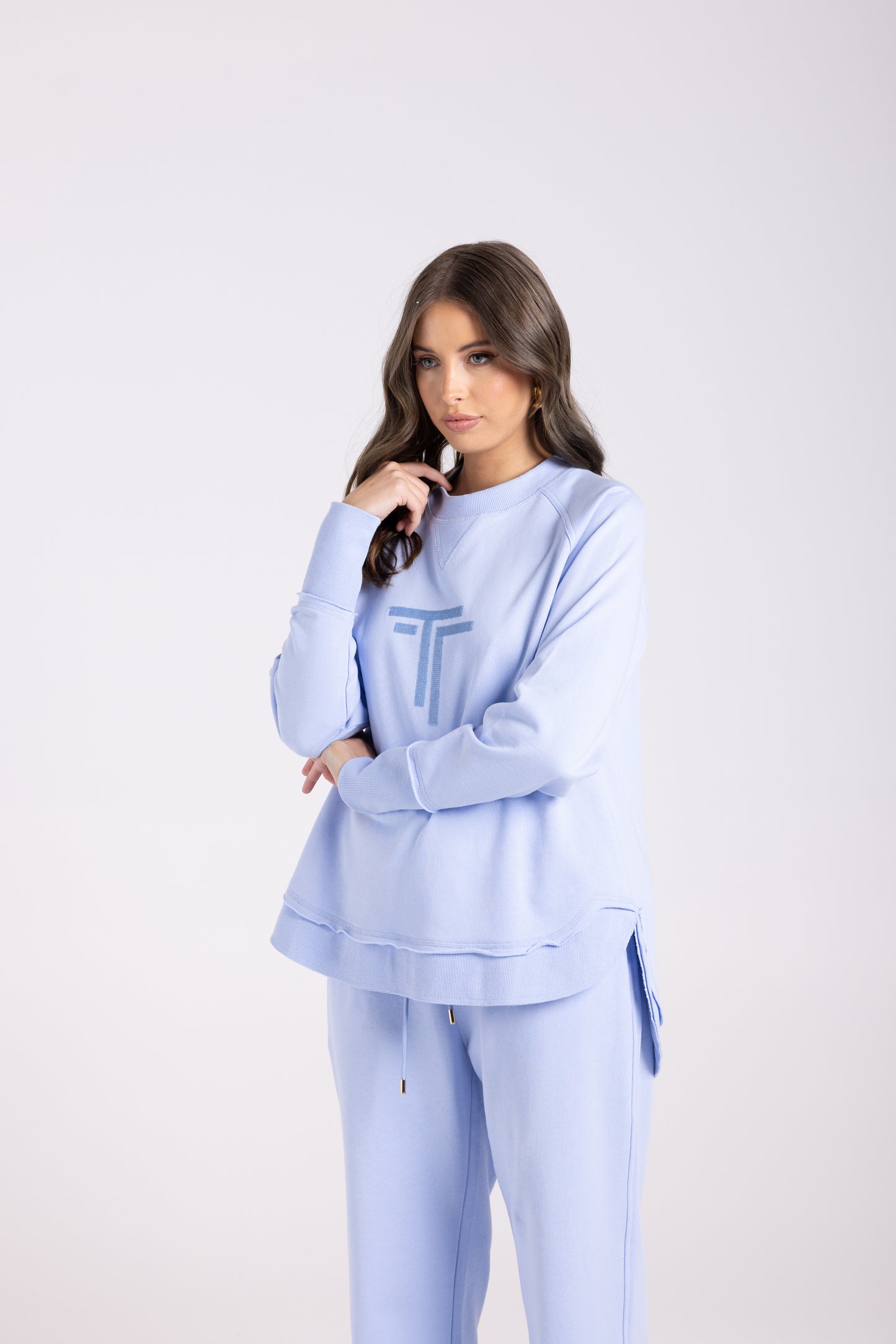 Two T's Sweater - Powder Blue