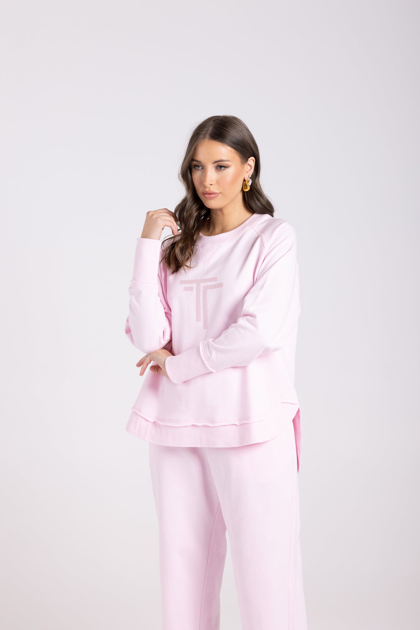 Two T's Sweater - Soft Pink