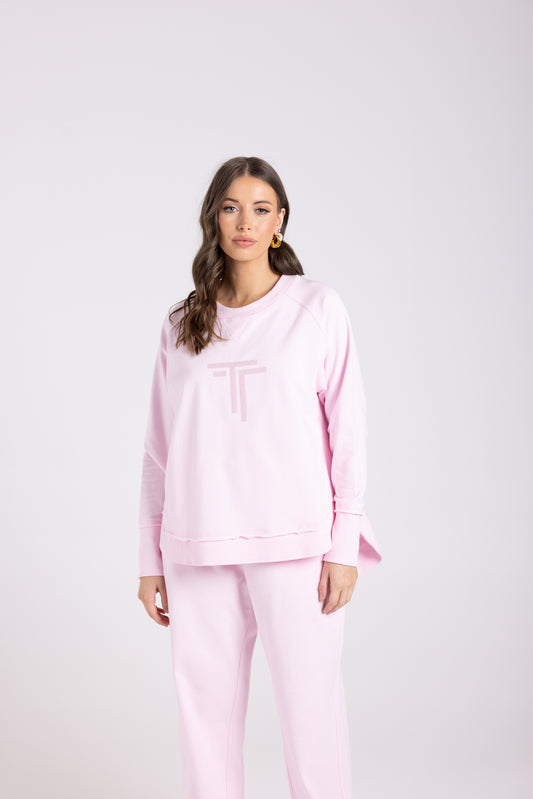 Two T's Sweater - Soft Pink