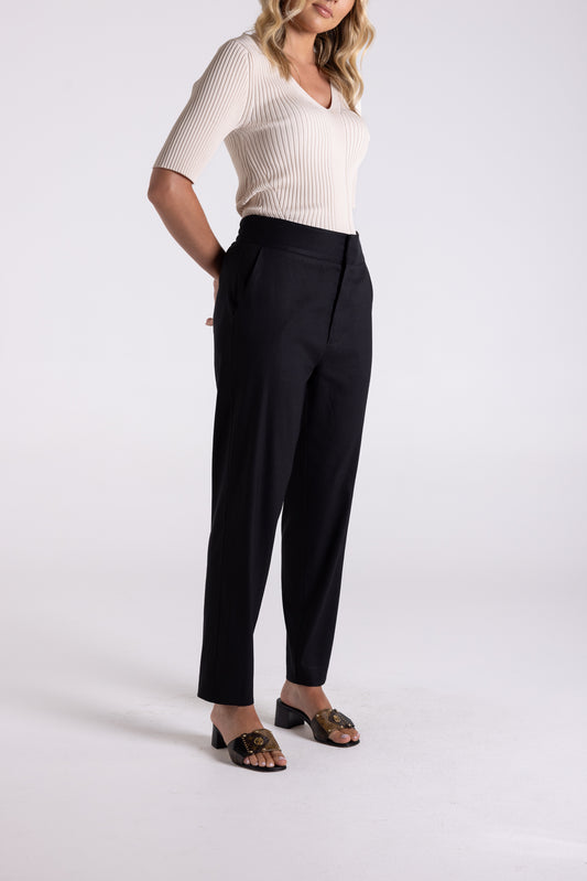 Two T's Linen Pant - Black