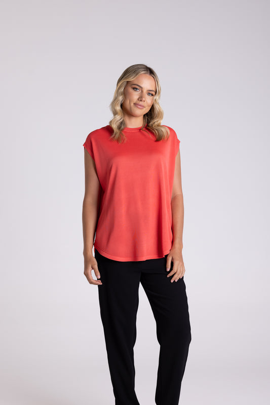 Two T's Oversized Top - Sunset