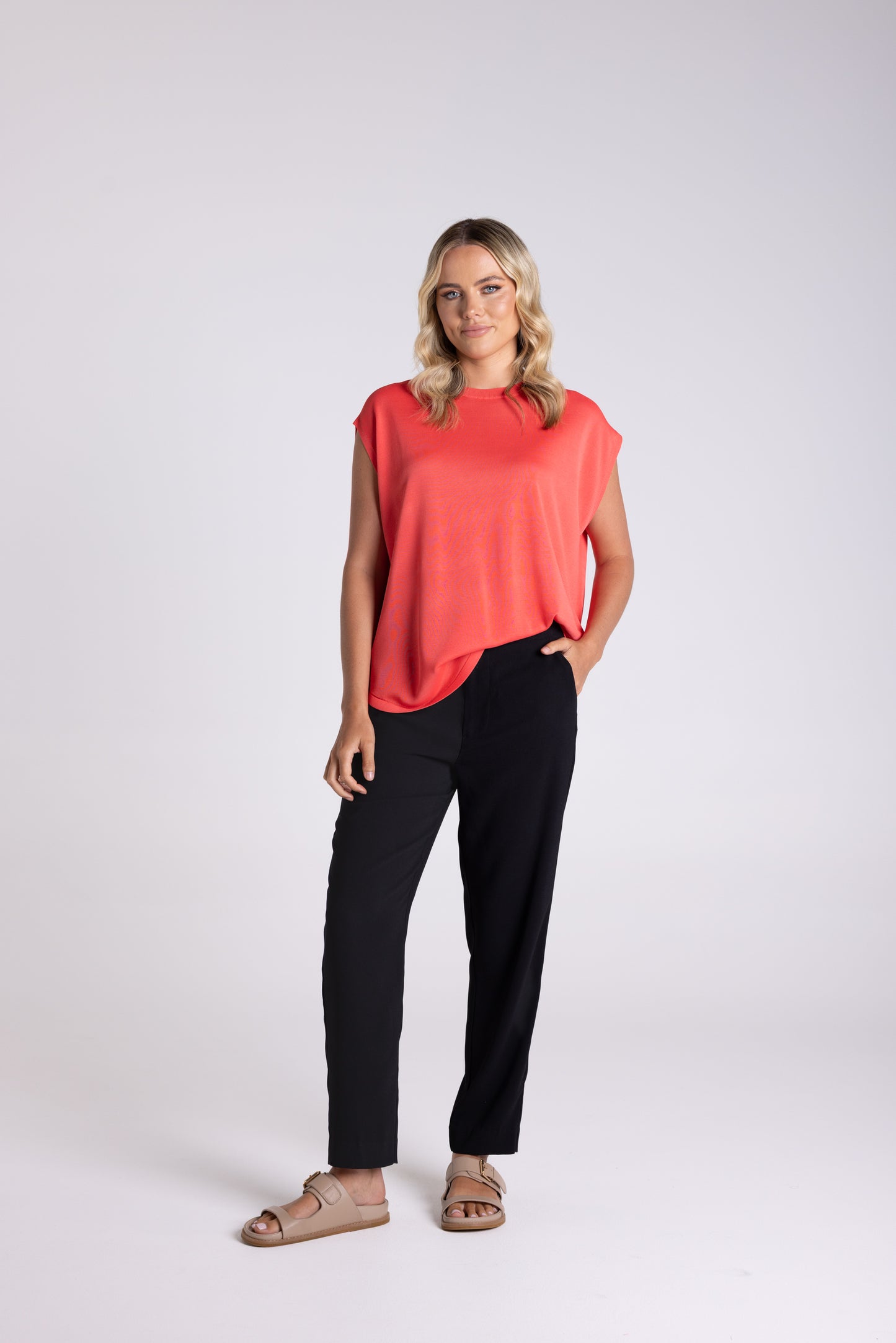 Two T's Oversized Top - Sunset
