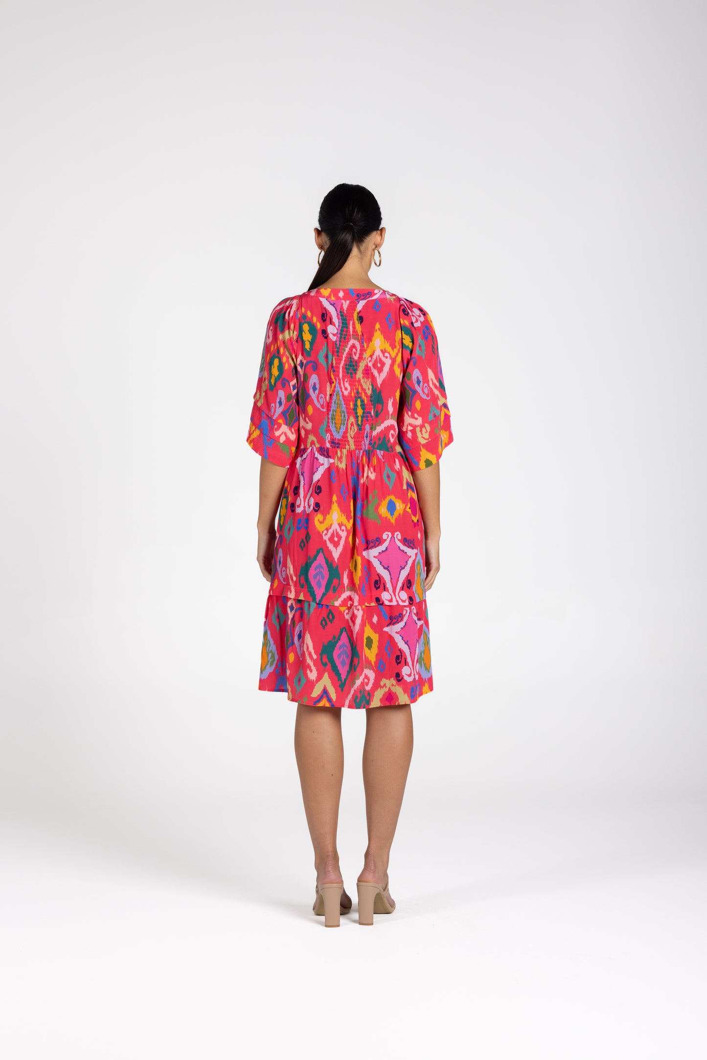 Two T's Ikat Short Dress - Print