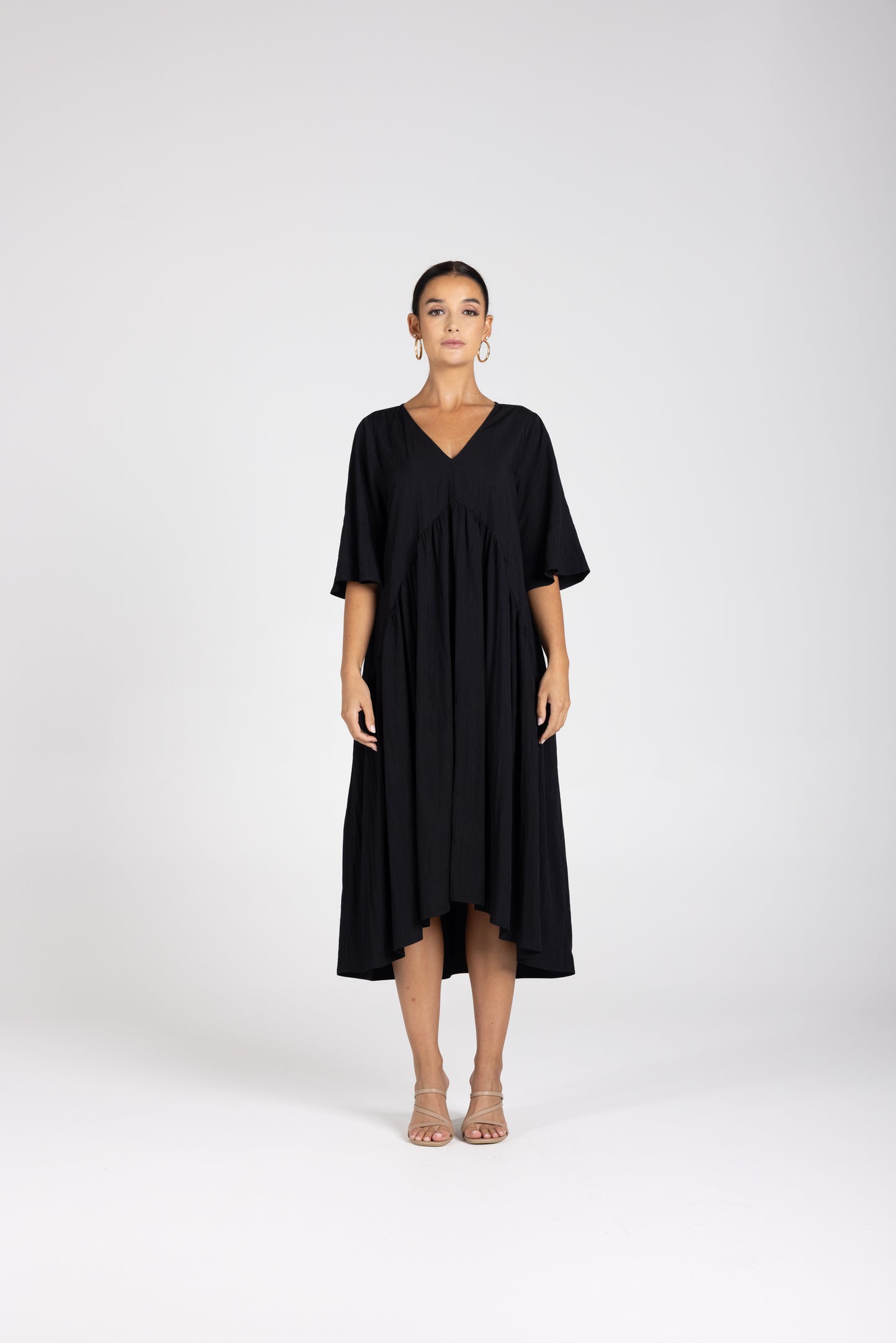 Two T's V-Neck Dress - Black