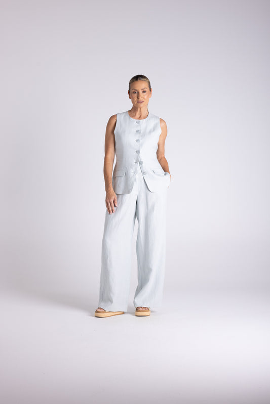 Two T's Abbey Wide Leg Pant - Seafoam