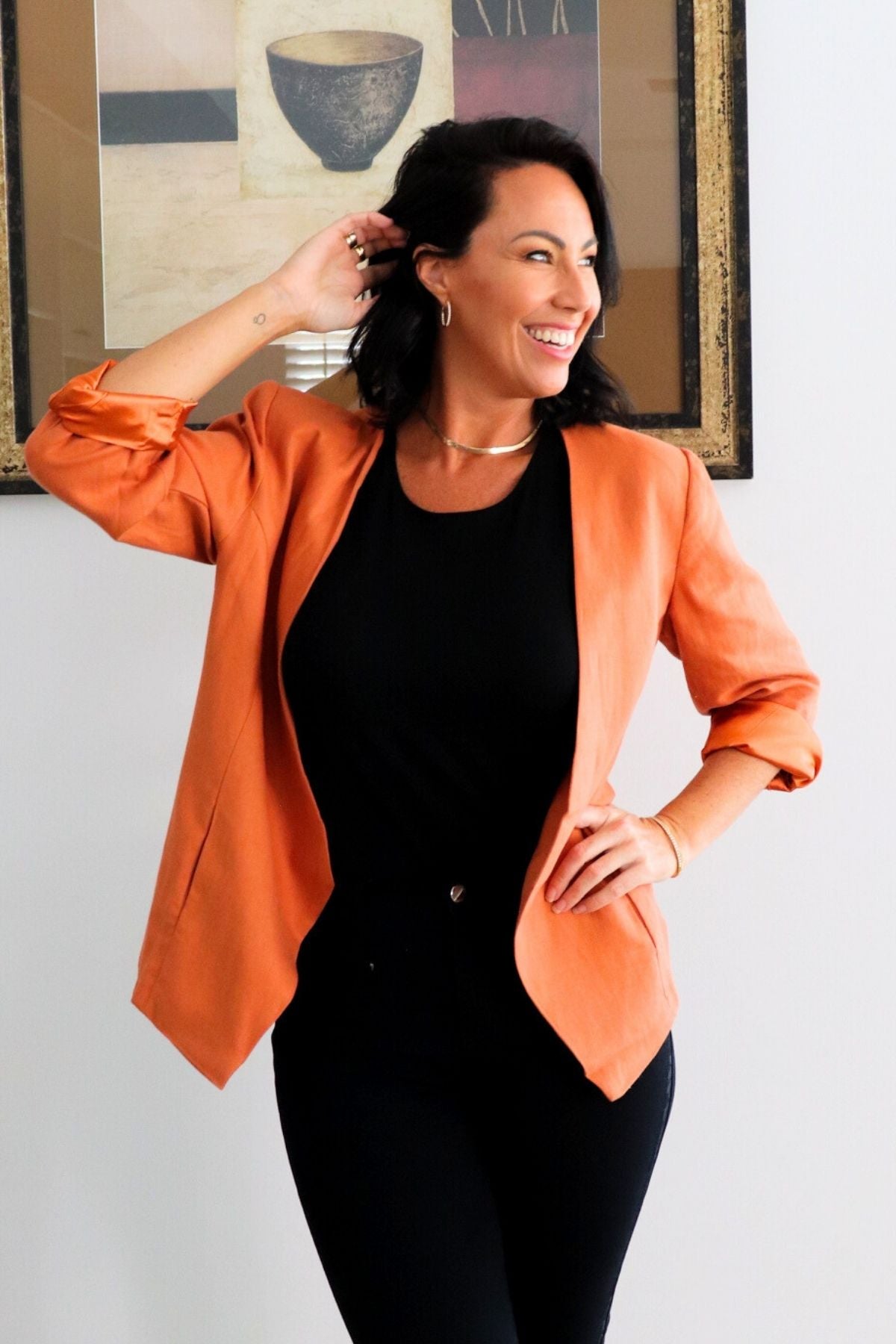 Linen Jacket - Black