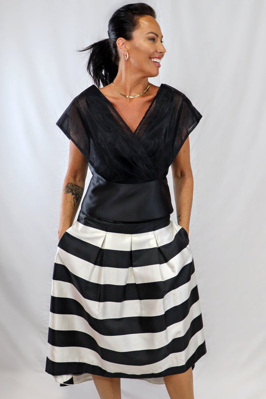 Stripe Skirt - Black/White