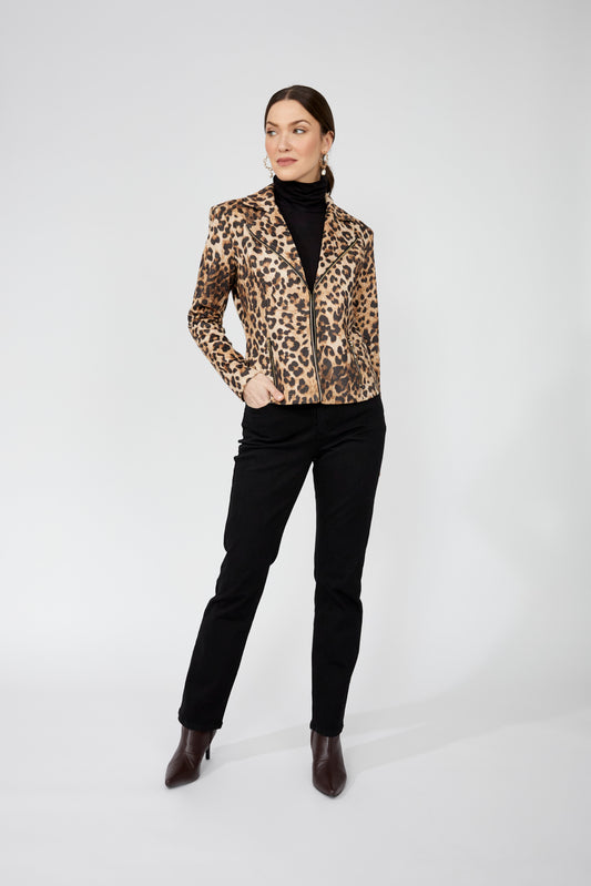Frank Lyman Print Jacket - Cheetah