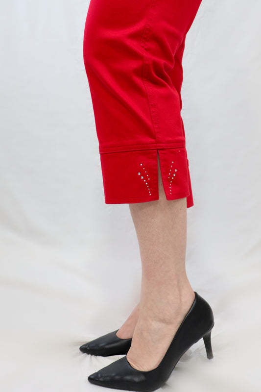 Diamonte Cuff Capri - Red