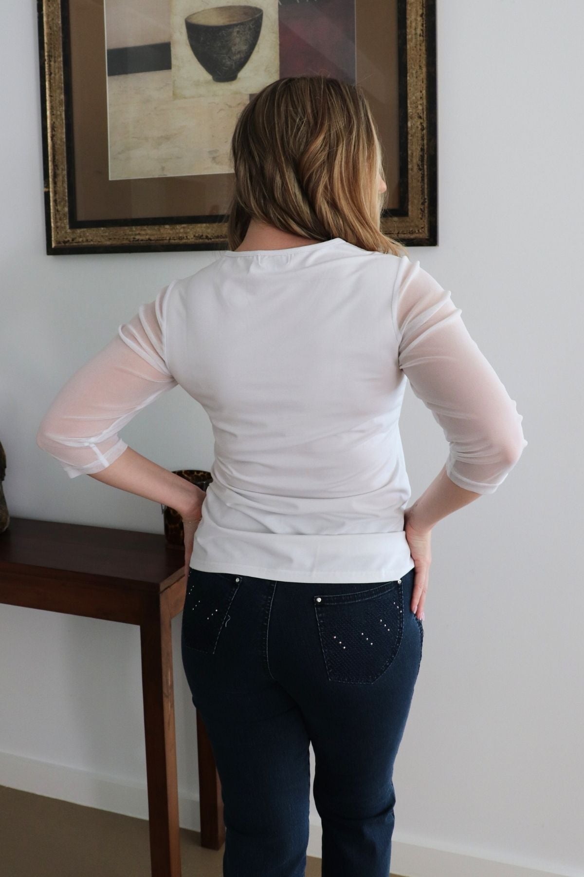 Stitch Bling Pocket Jeans - Denim