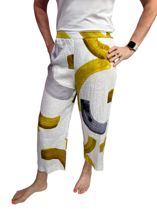 See Saw Linen Pant - Abstract Print