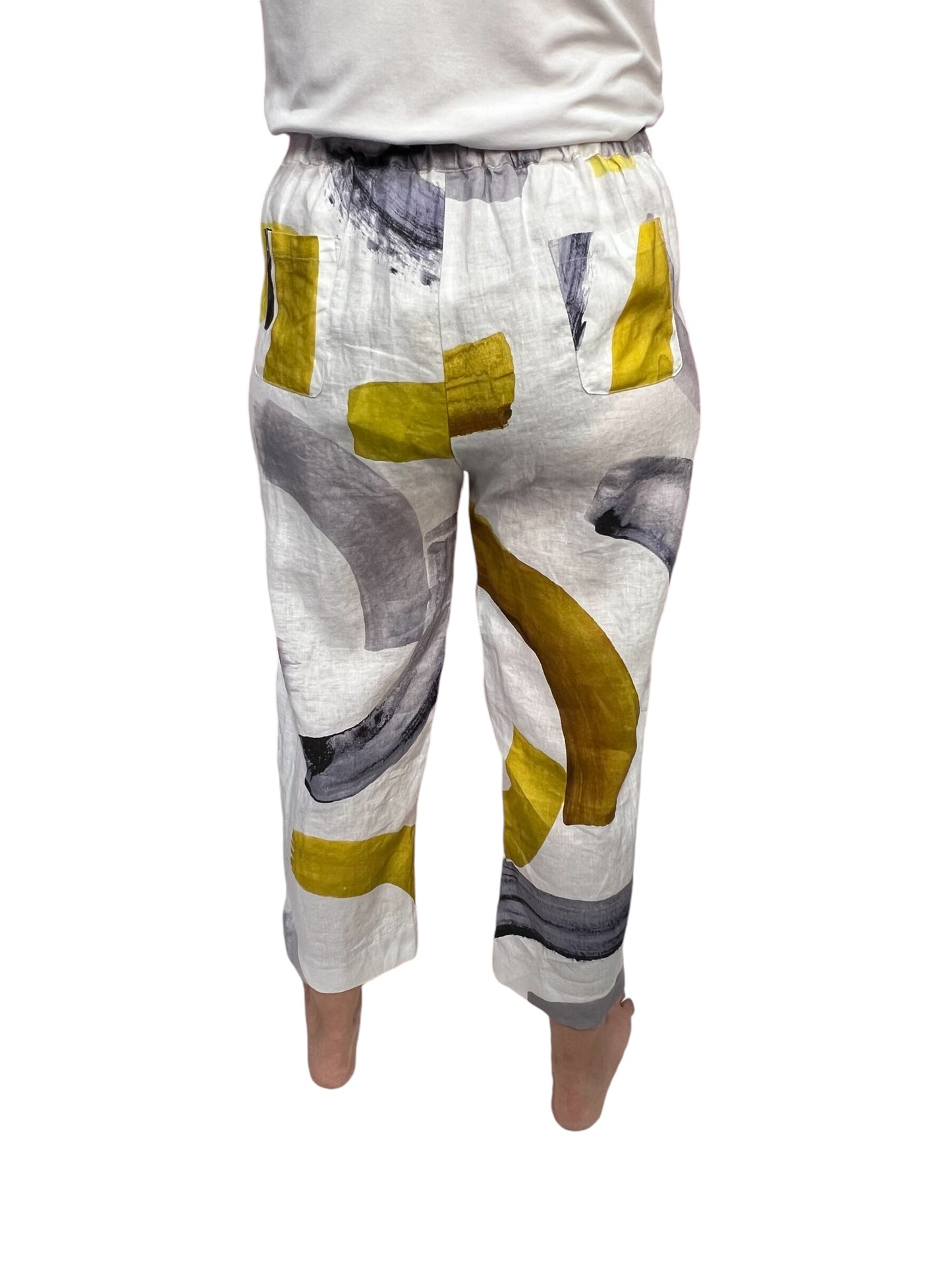 See Saw Linen Pant - Abstract Print
