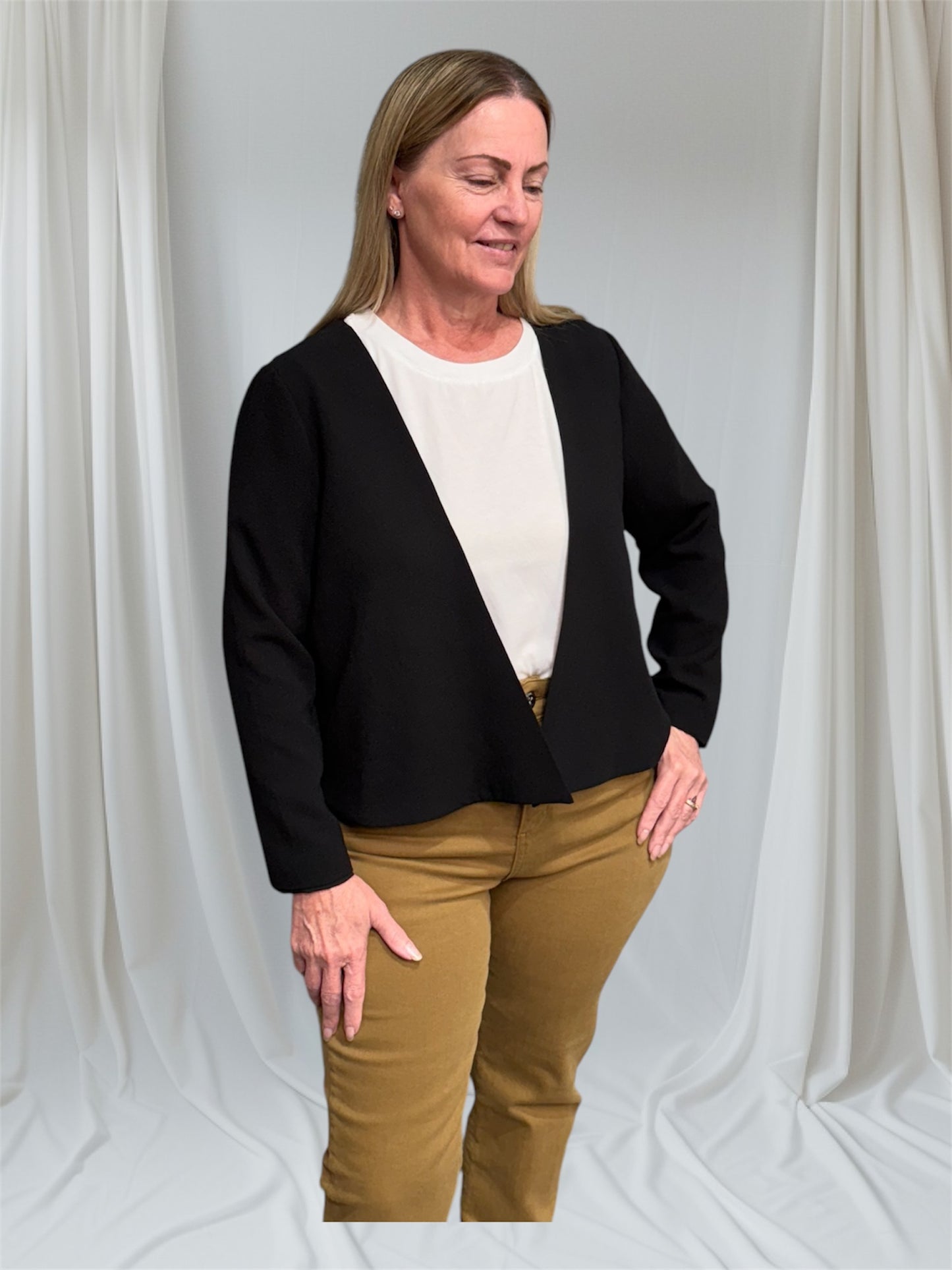 Ping Pong Cropped Jacket - Black