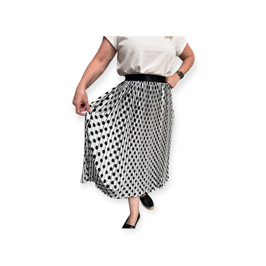 Frank Lyman Pleated Skirt - Black Spot