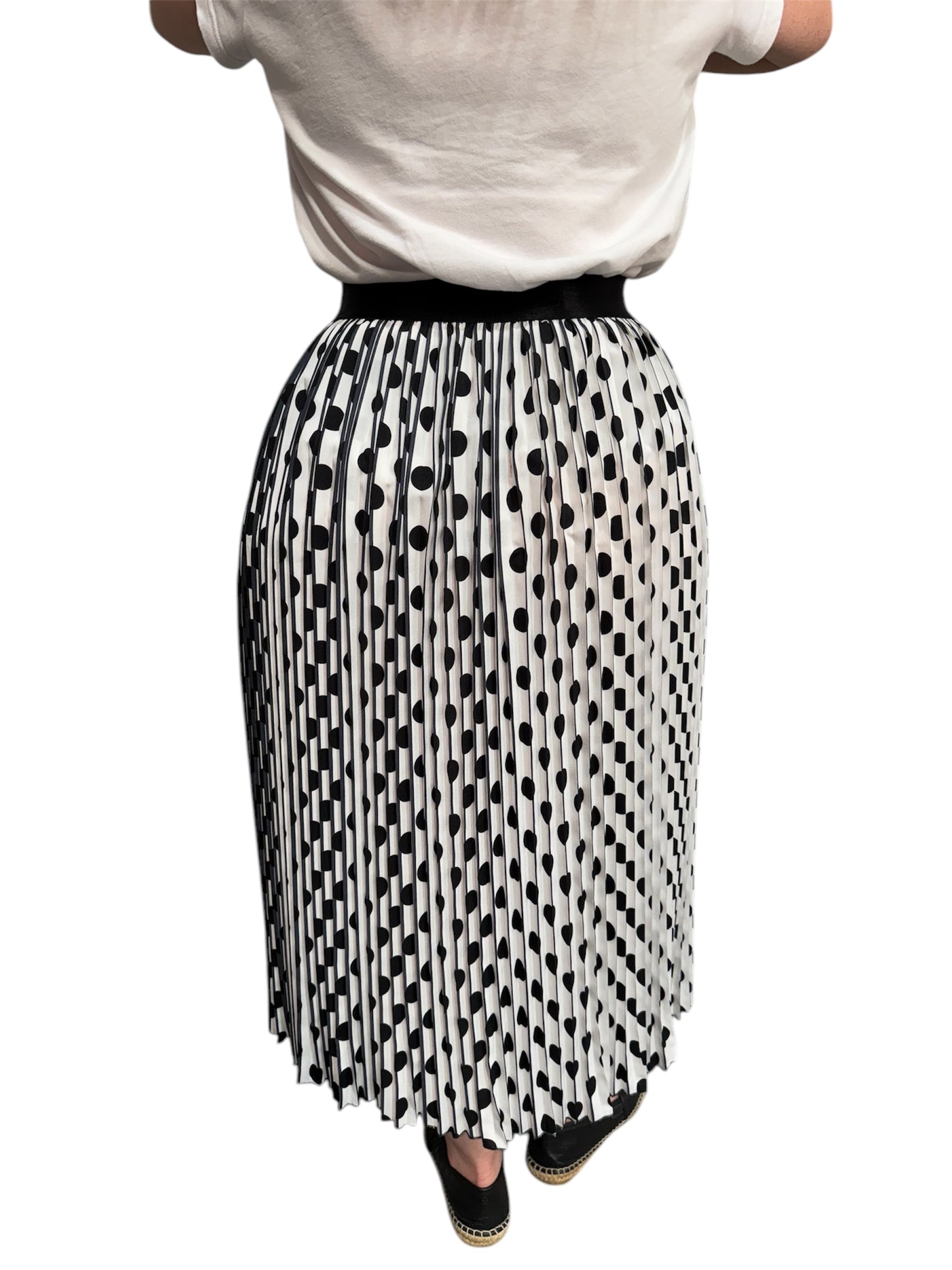 Frank Lyman Pleated Skirt - Black Spot