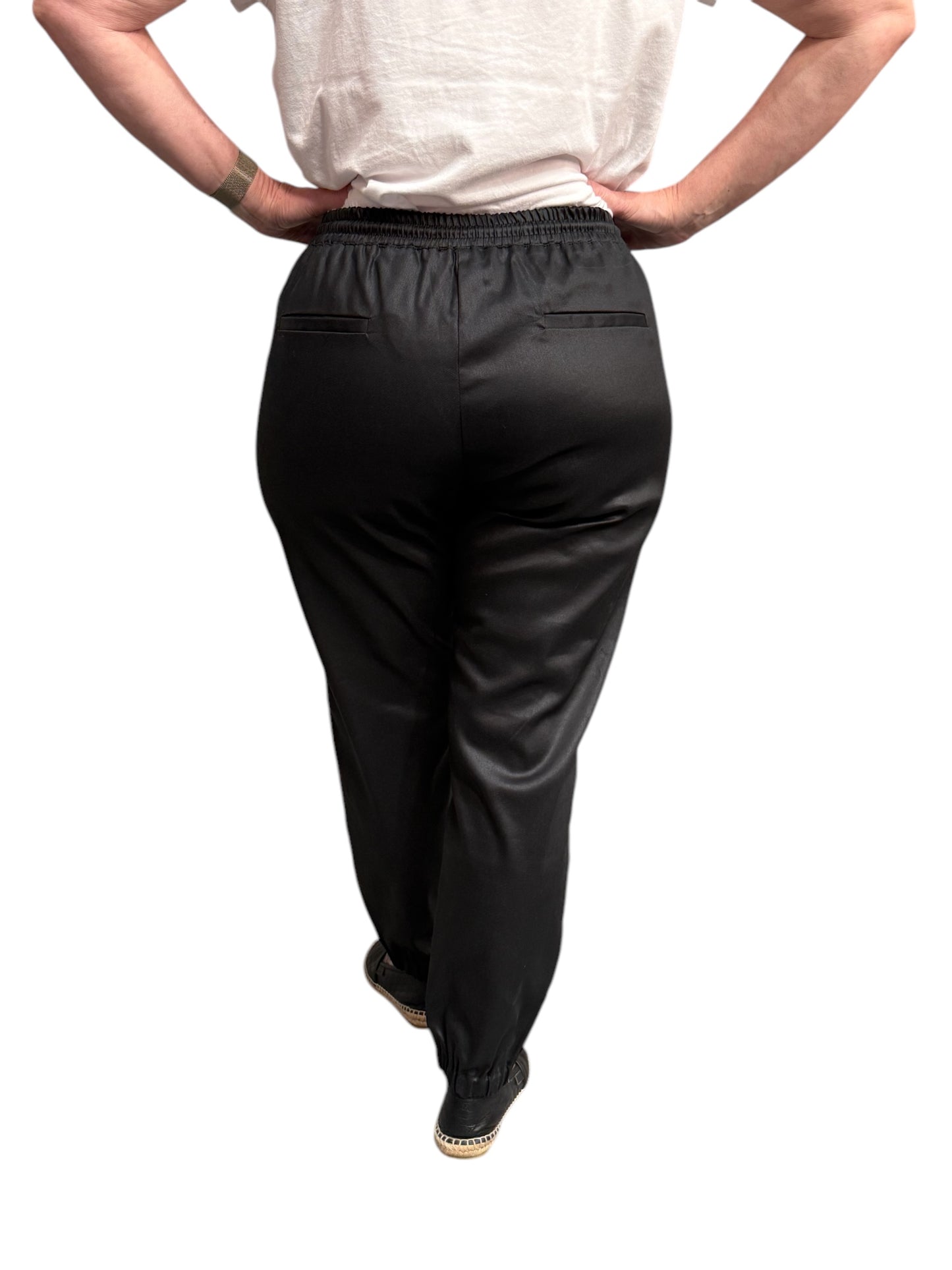 Ping Pong Elastic Waist Cargo Pant - Black