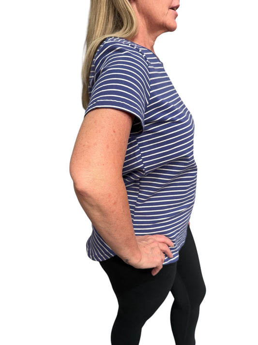 See Saw Stripe Tee - Pale Blue