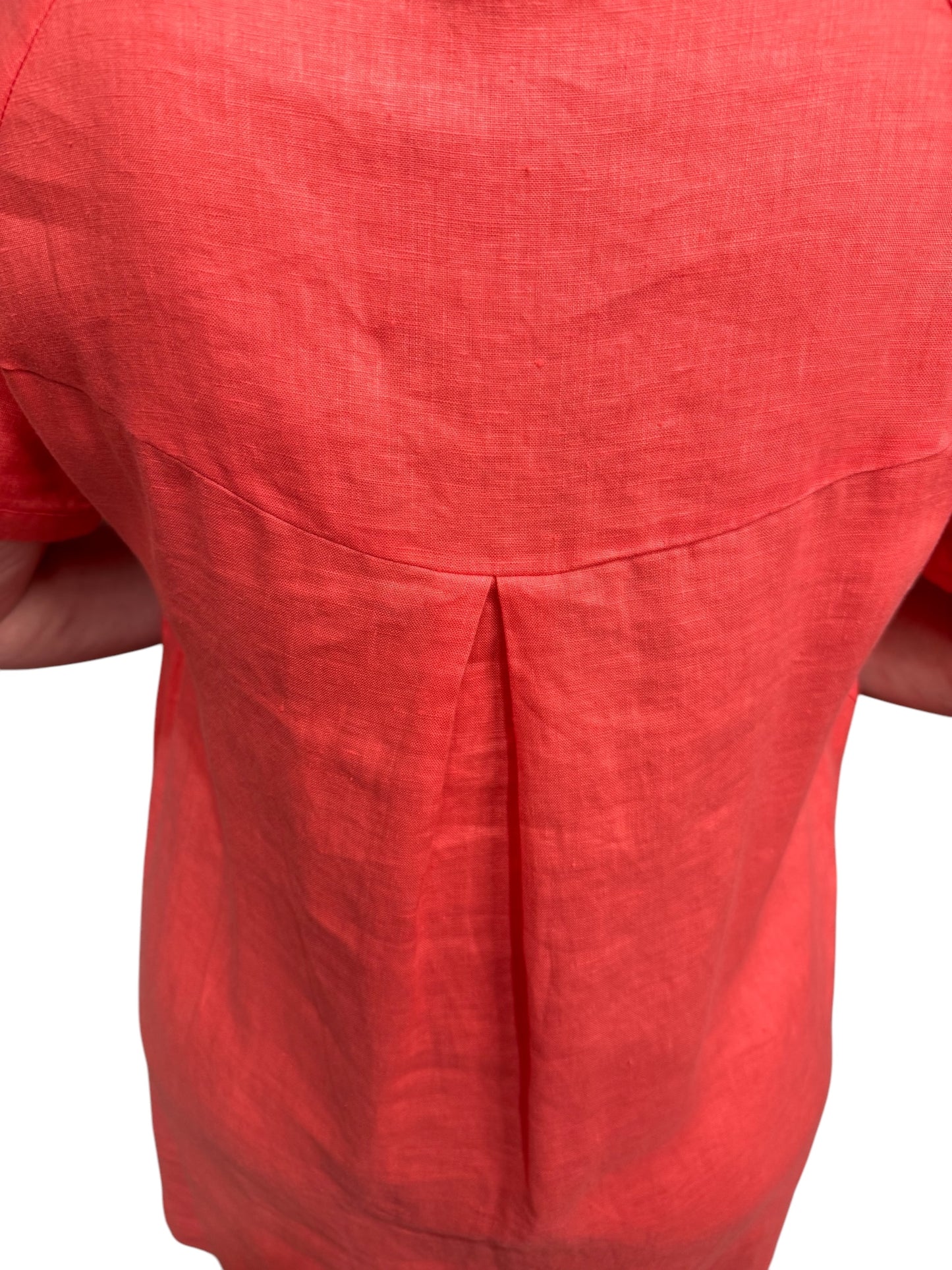 See Saw Linen Dress - Tangerine