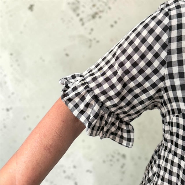 Worthier Gingham Dress - B/W
