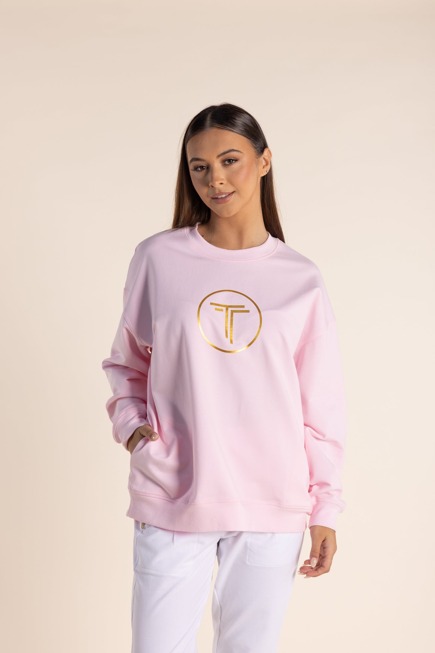 Two T's Oversized Sweater - White