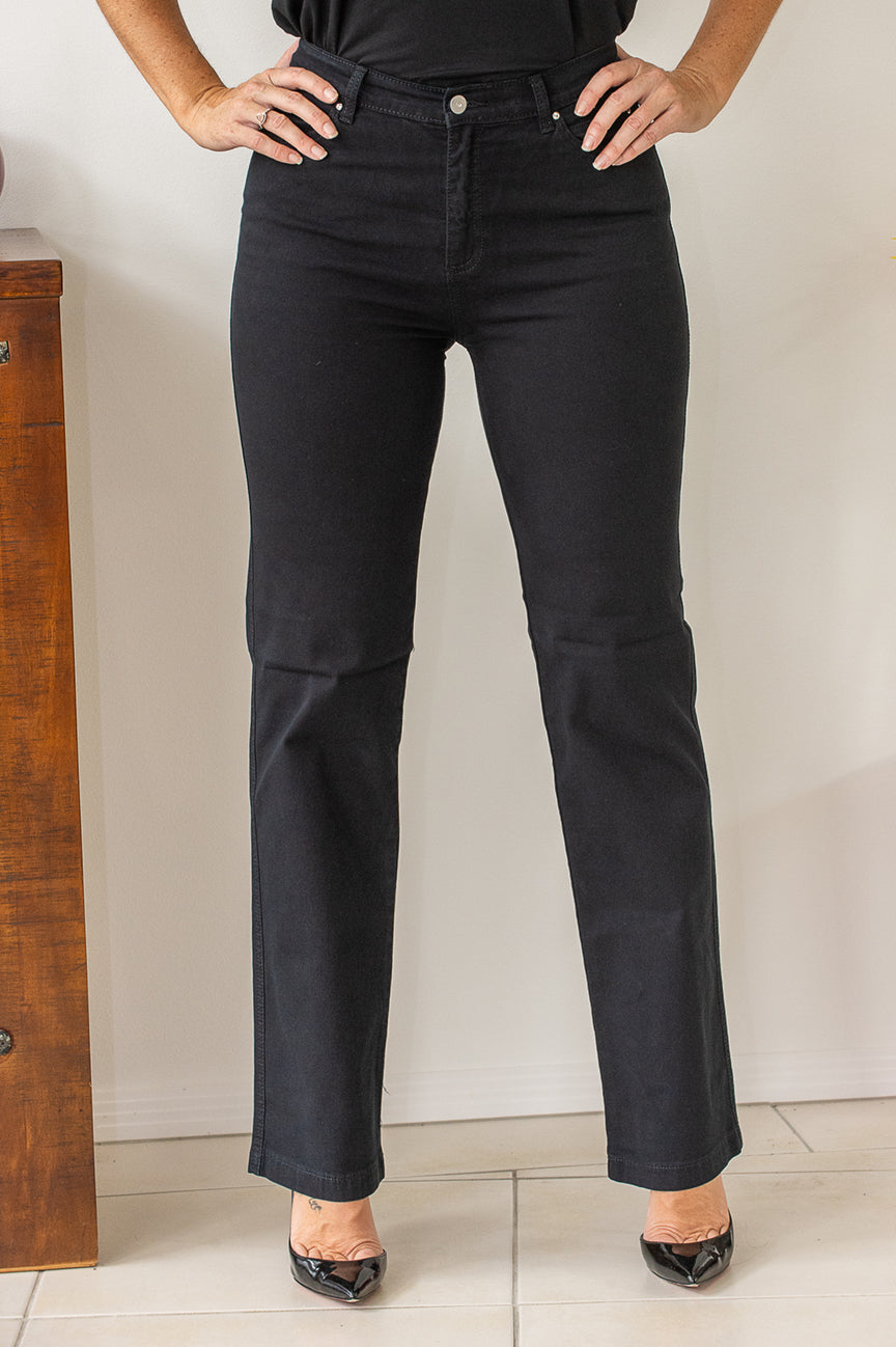 Stitch Bling Pocket Jeans - Black