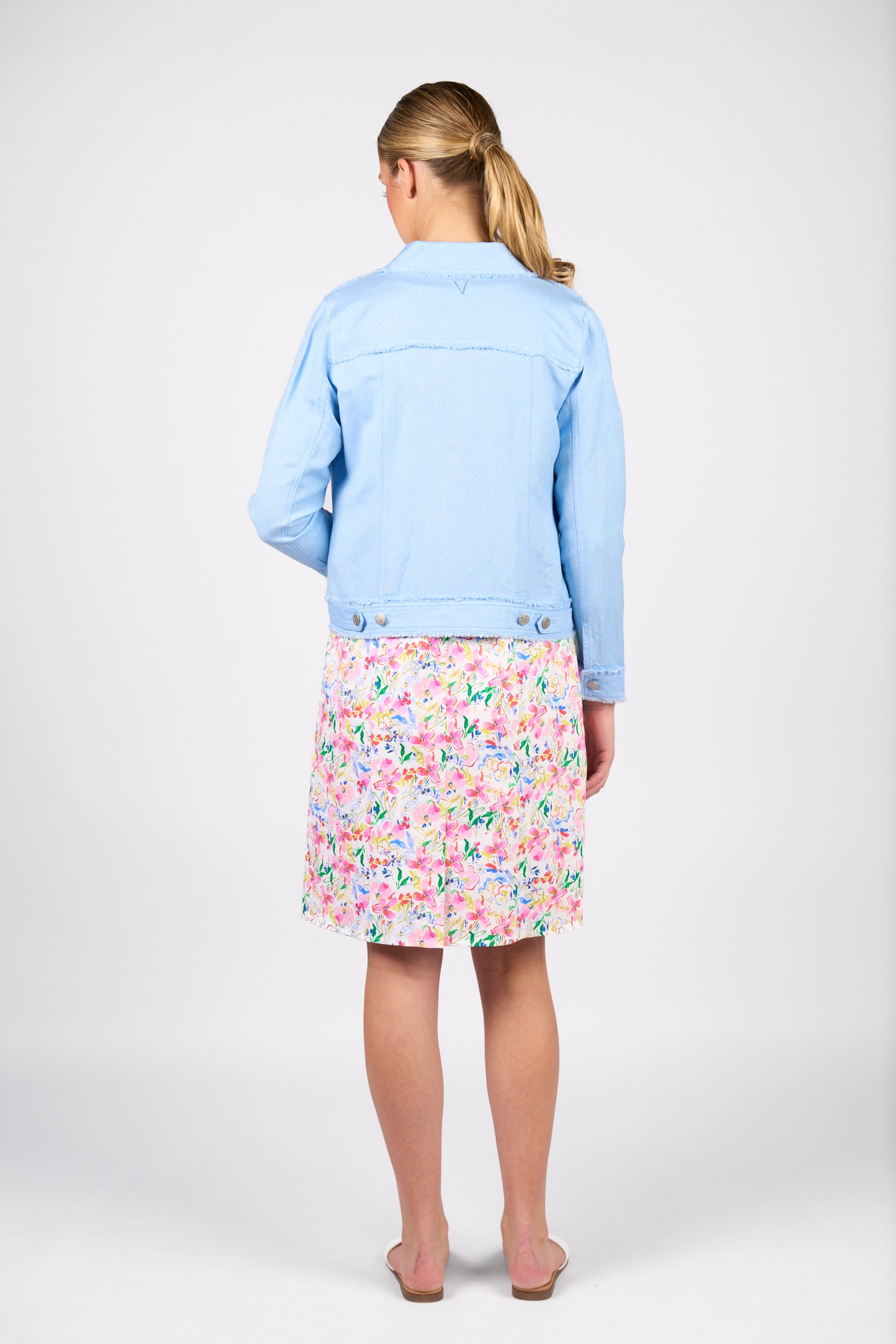Vassalli Linen Jacket - Sky Blue