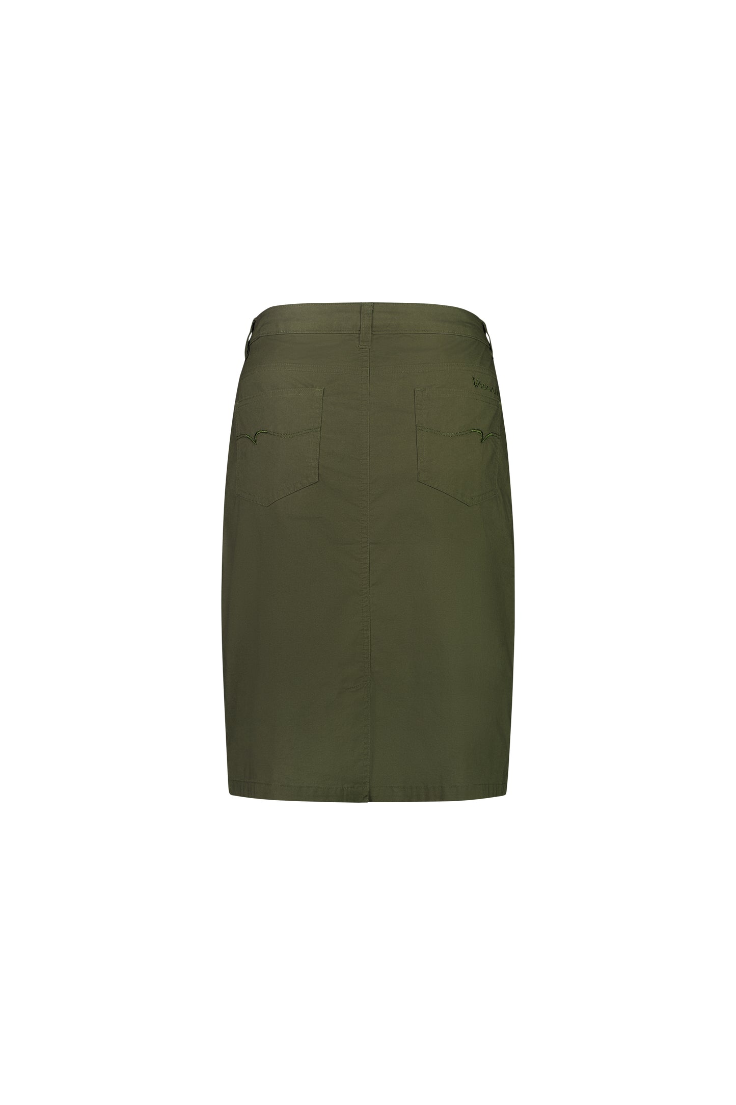 Vassalli Poplin Skirt - Khaki