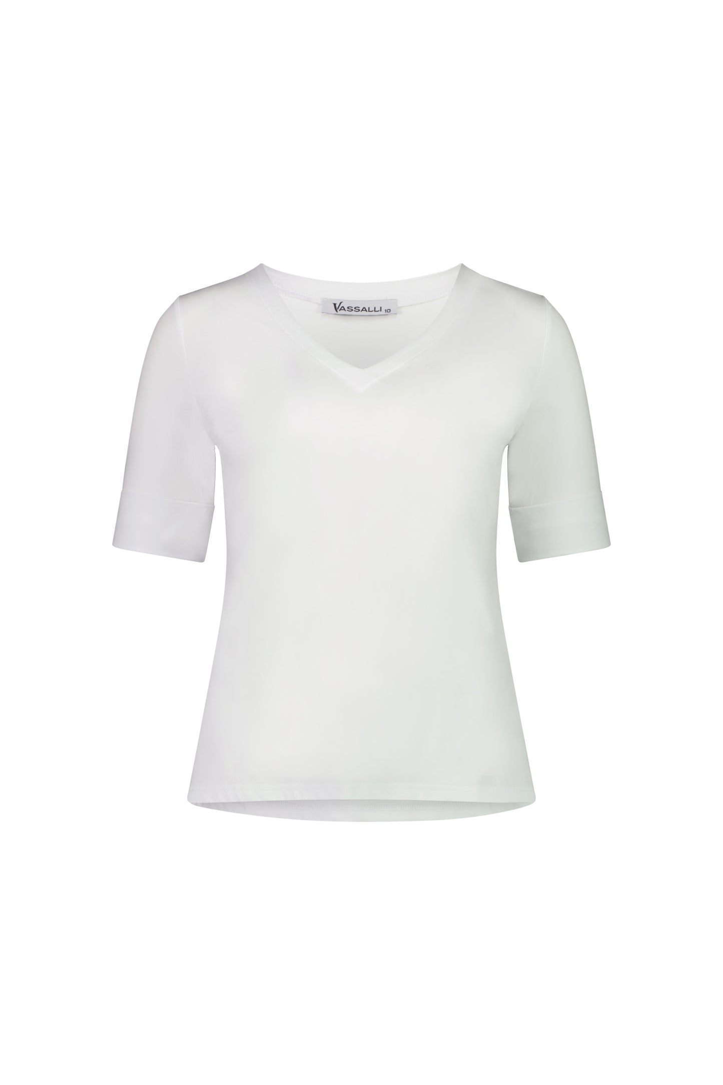 Vassalli V Neck Top - White
