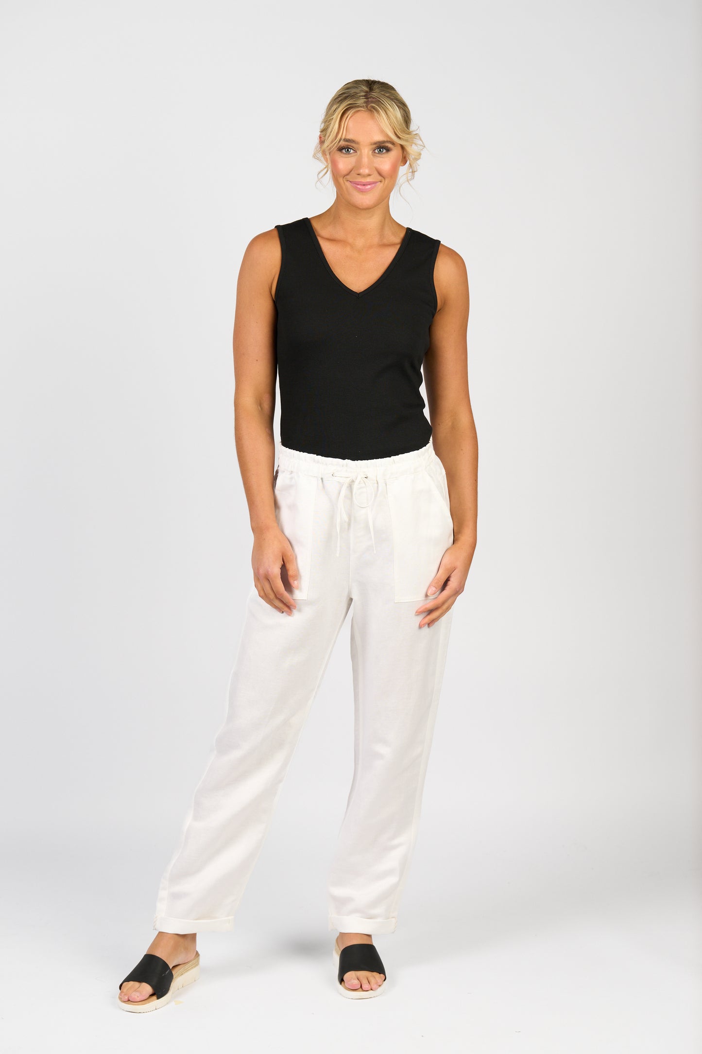 Vassalli Ankle Grazer Pant - Ink