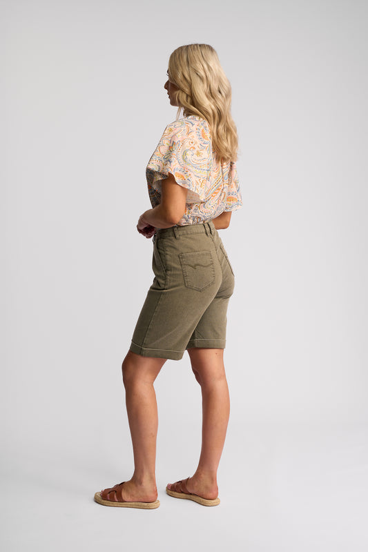 Vassalli Havana Short - Sage Stripe