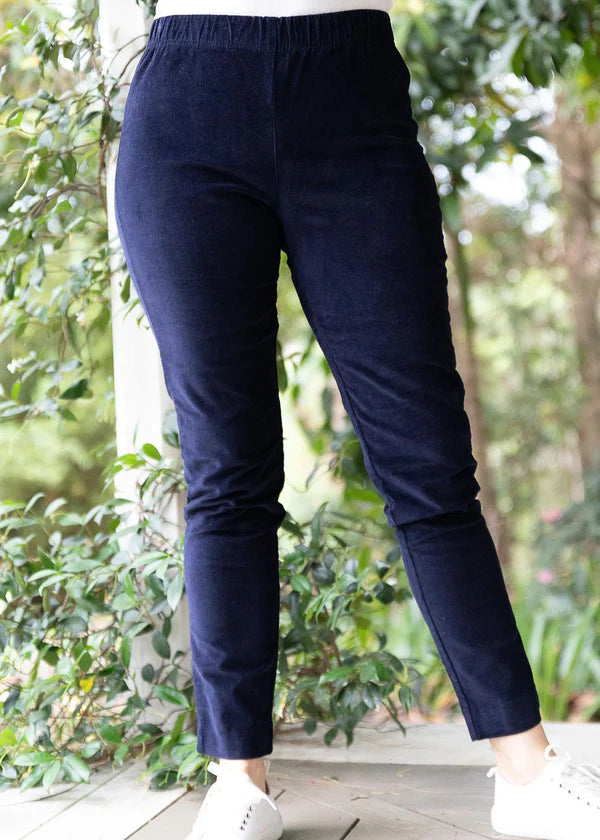 Elastic Waist Pants Navy- Goondiwindi