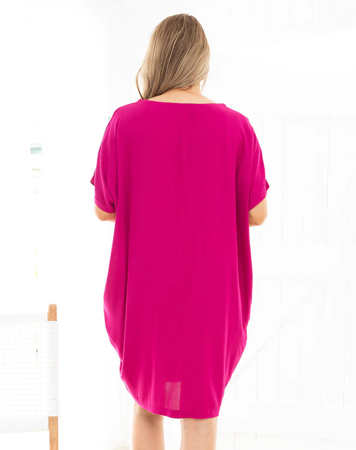Pocket Dress - Magenta