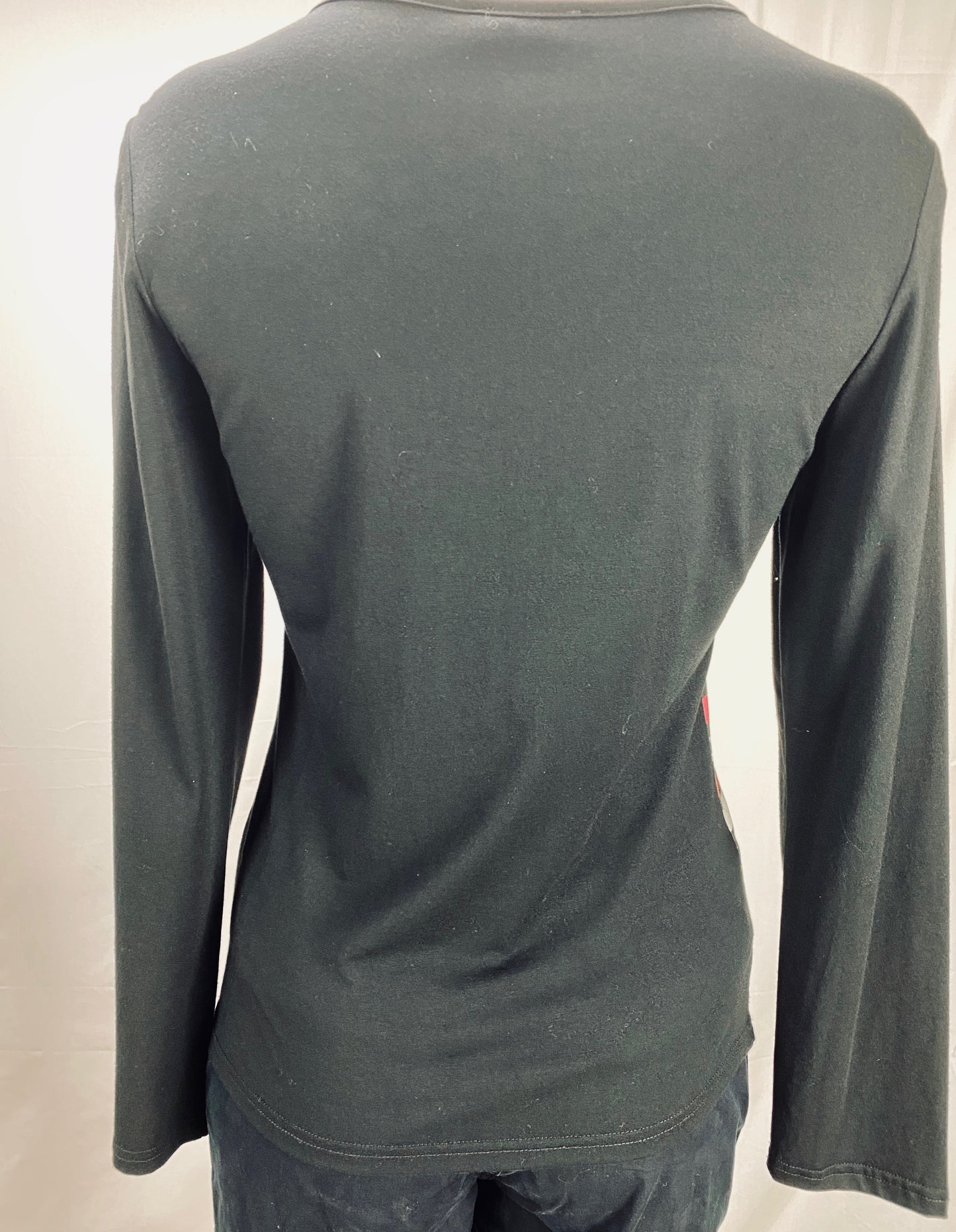 Stripe Print Top - Black