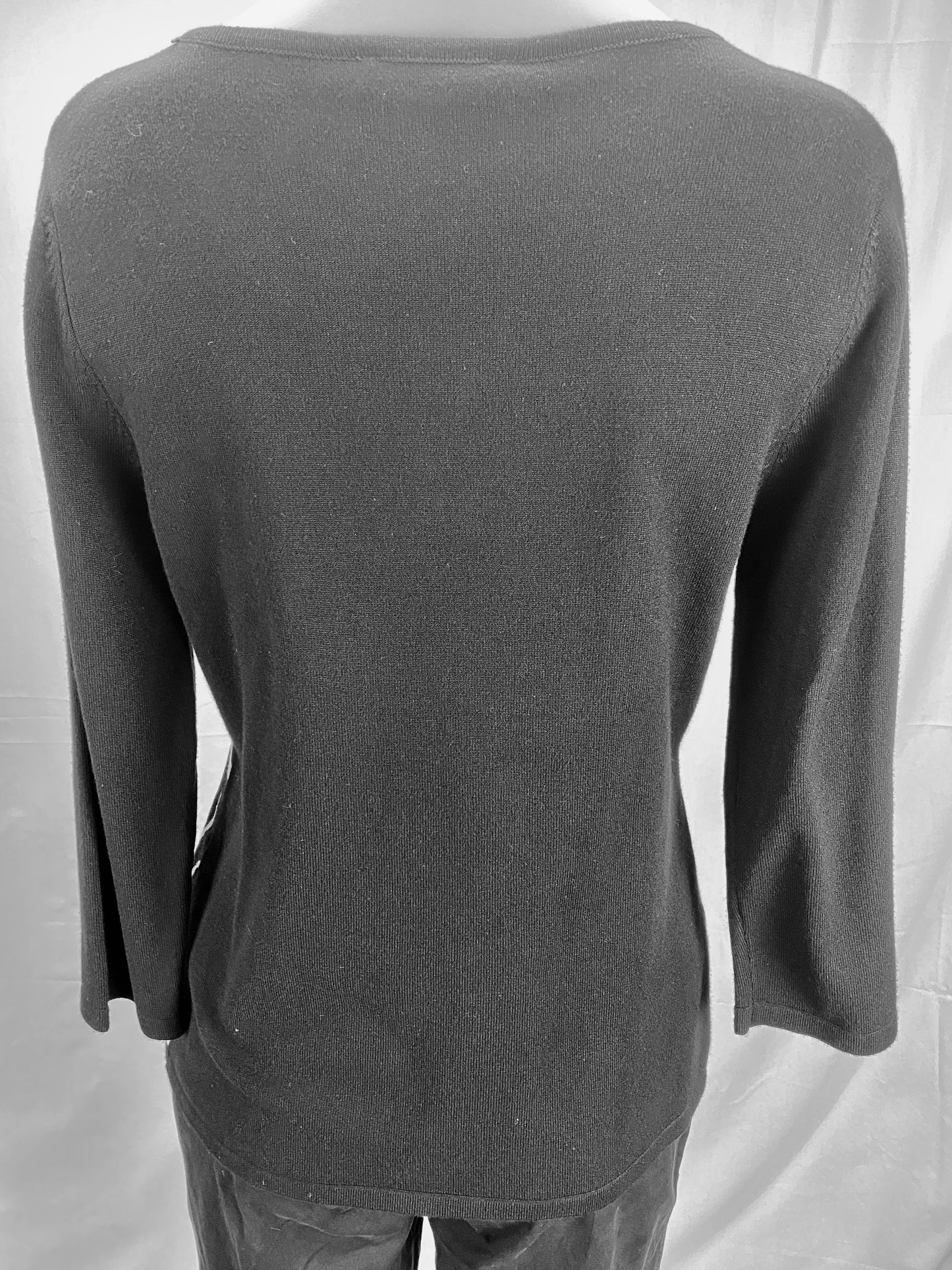 Zebra Print Knit Top - Black