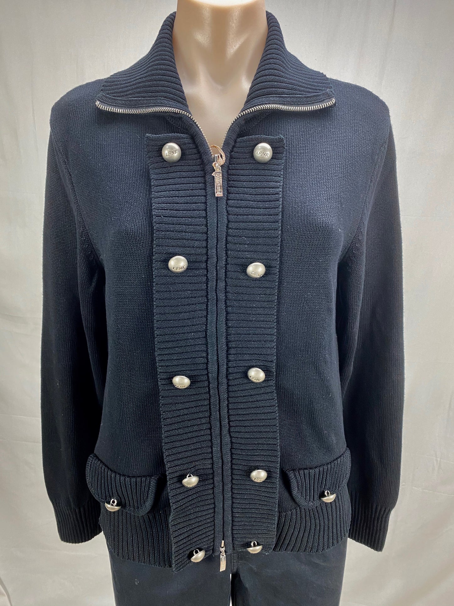 Button Knit Jacket - Black