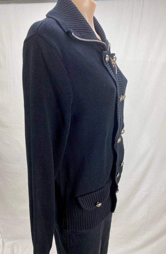 Button Knit Jacket - Black