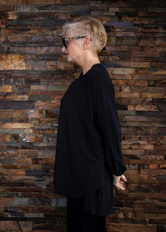 Pleated Shirt - Black