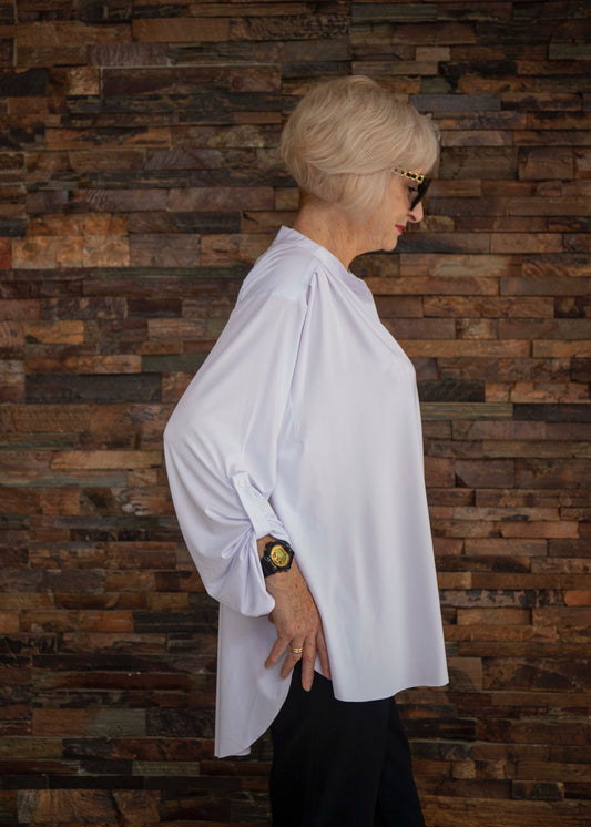 Pleated Shirt - White