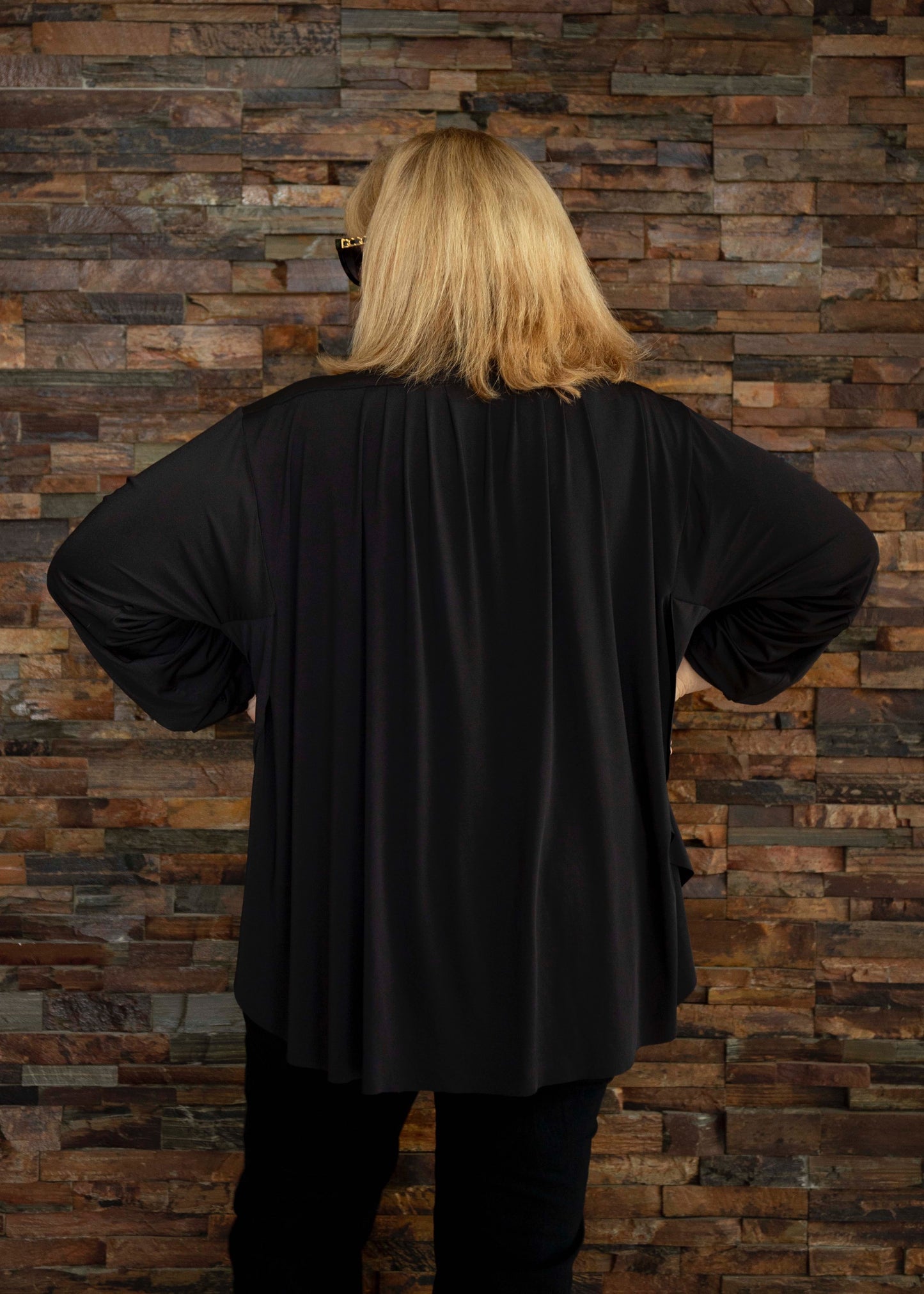 Pleated Shirt - Black