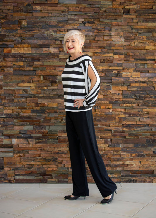 Split Arm Off Shoulder Top