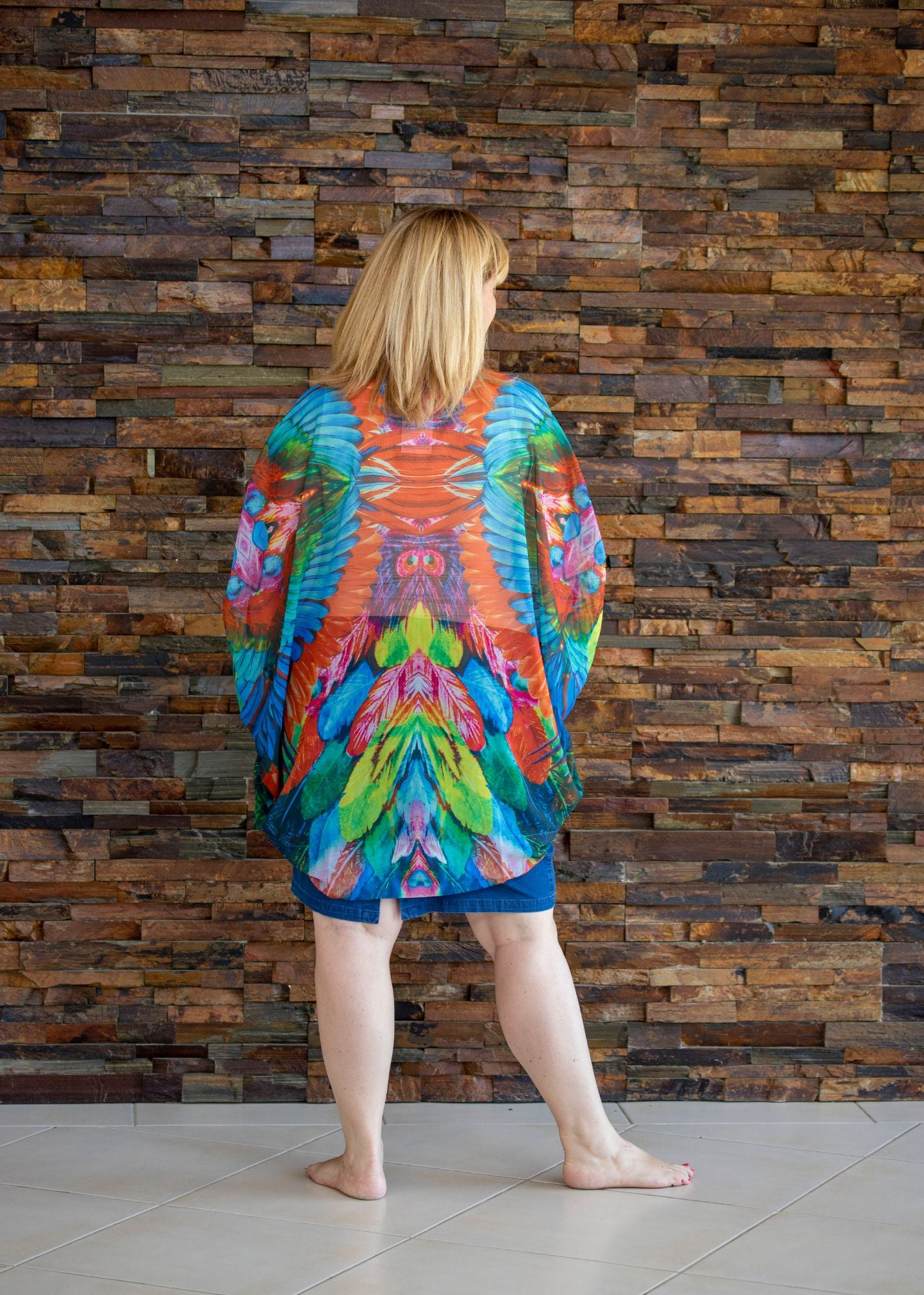 Beaded Cape - Phoenix Print