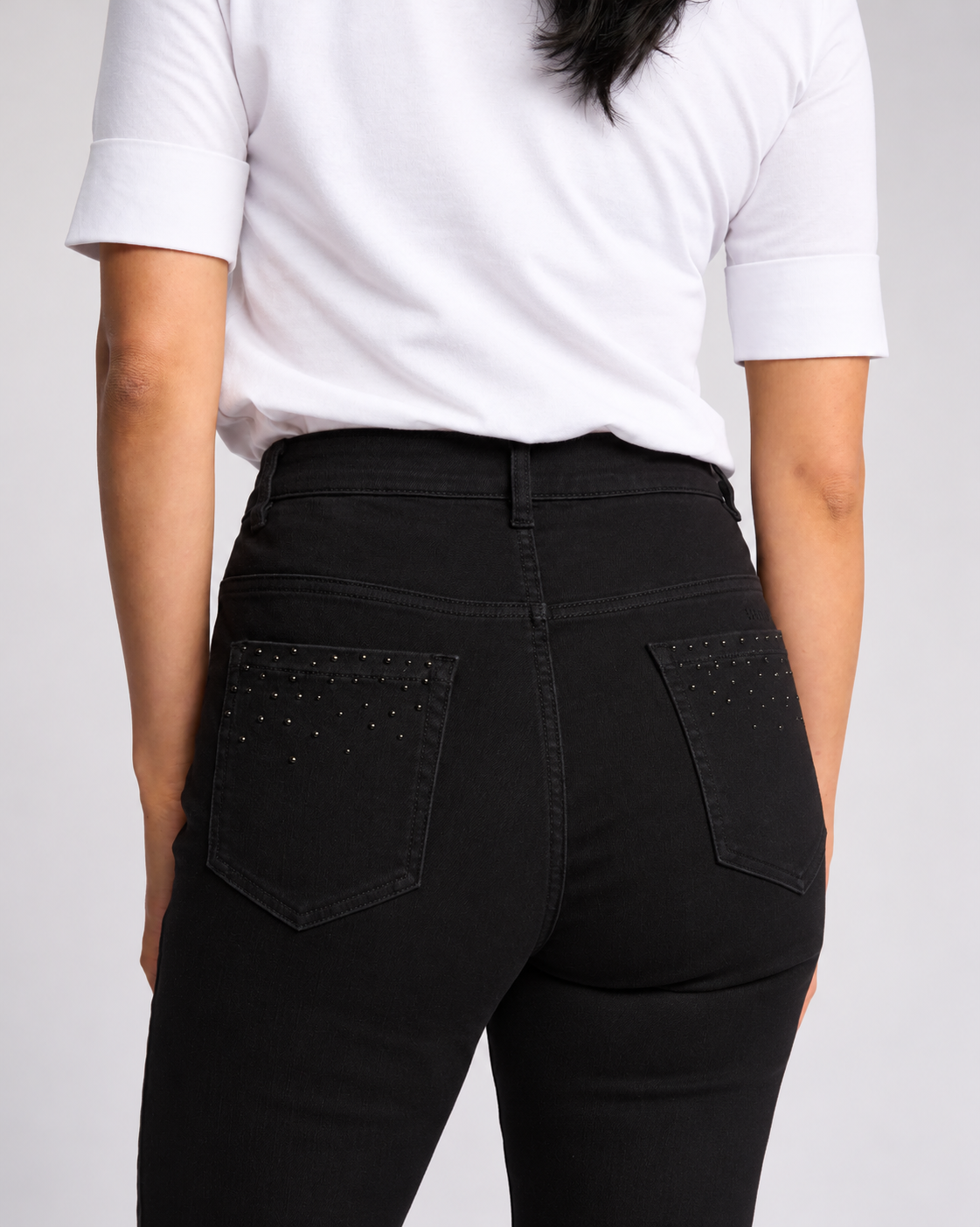Vassalli Rhinestone Pocket Jean - Black